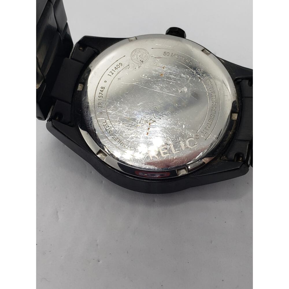 Relic Men's Watch. Large Black Multi Function Fac… - image 4